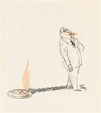 (CARTOON.)  WILLIAM STEIG. Group of 12 unpublished drawings.